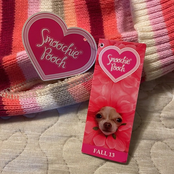 Small Dog Pink Striped Sweater & Leopard Jacket - Picture 9 of 12